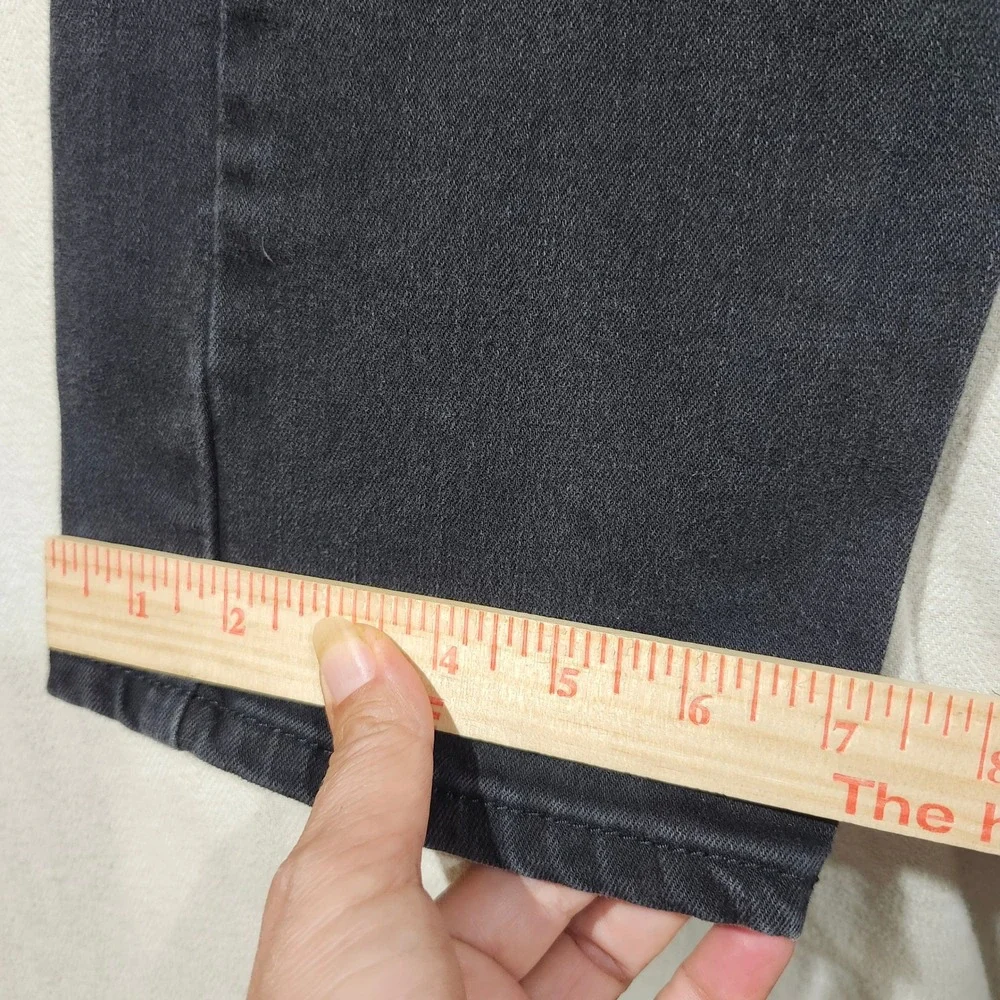 Levis 502 Regular Taper Mens Jeans Faded Black Denim W36 L32 Stretch 5-Pocket